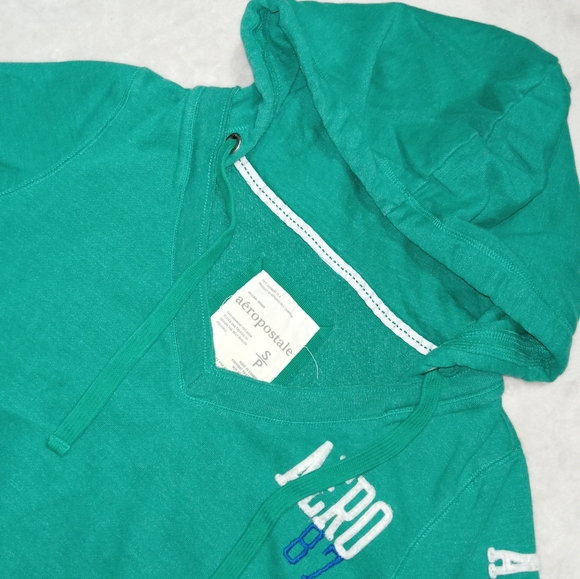Aeropostale Green Pullover Hoodie sz small - Picture 5 of 9